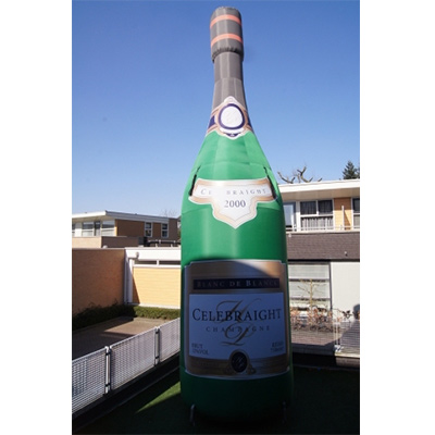 Demonteer Uil klein Opblaasbare champagne fles – 7 meter - Huren in Etten-Leur